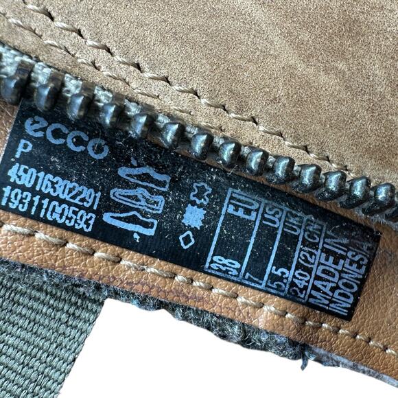 ECCO Ankle Boots Soft 7 Tred GTX Womens 7 Sage Oiled Nubuck Tan HighTop Outdoors - Picture 2 of 11